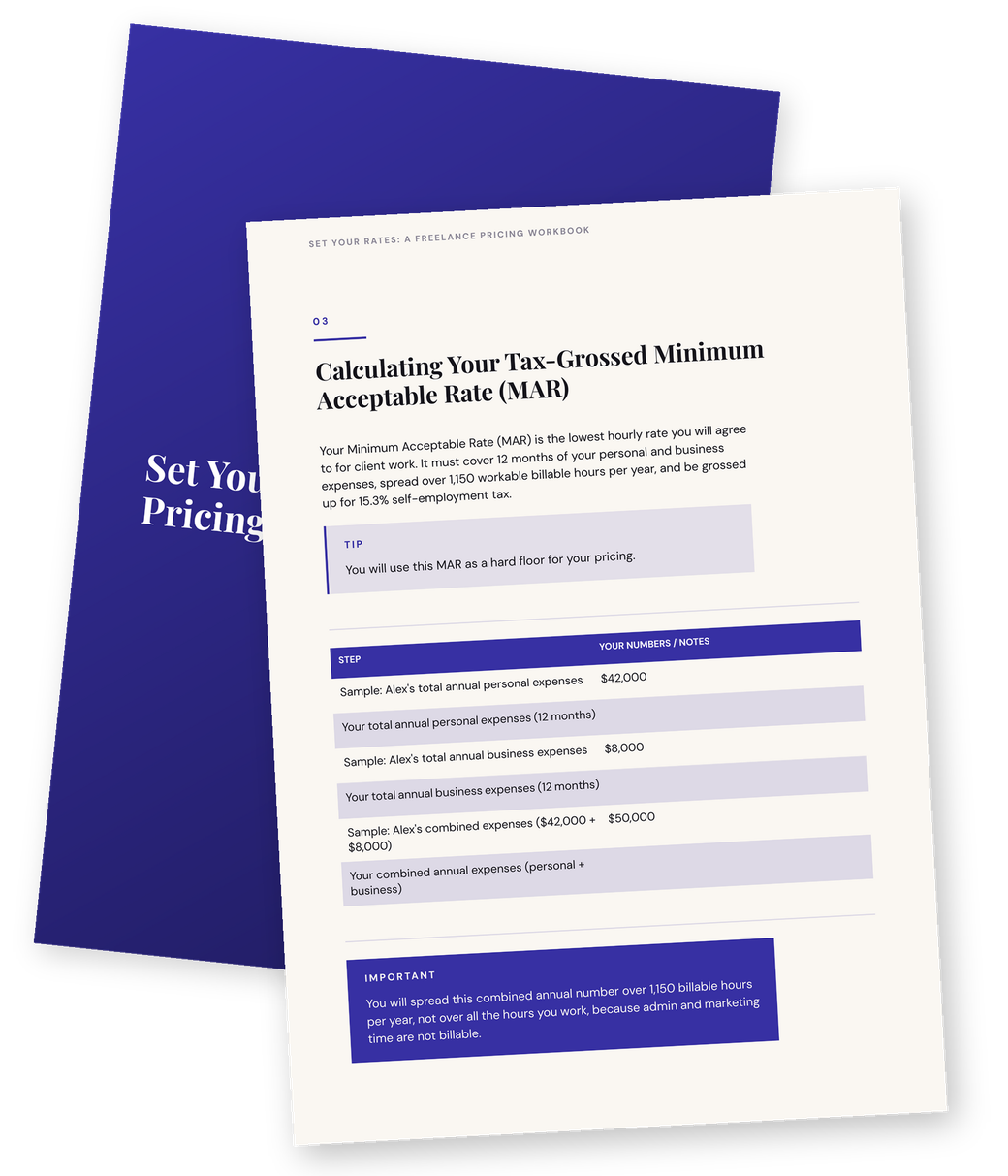 Product Architect Workbook sample format